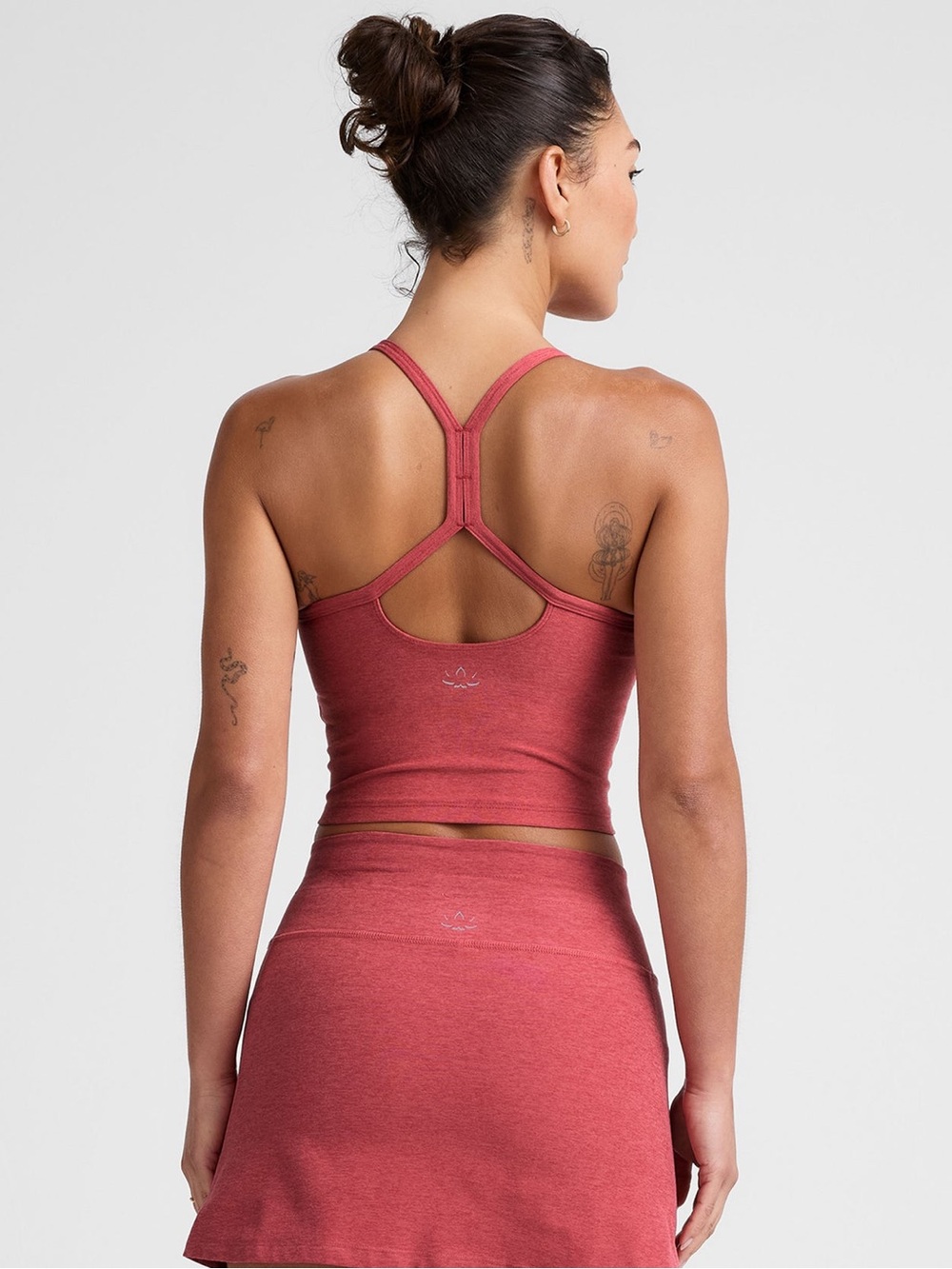 Spacedye™ Slim Racerback Cropped Tank- Rose - Picture 3 of 6